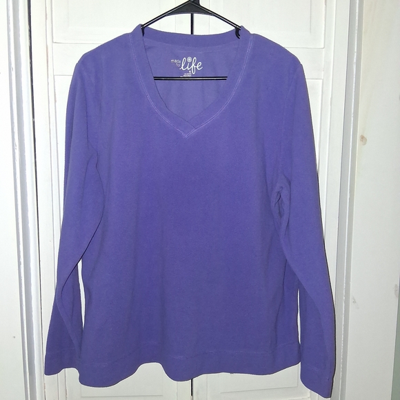made for life Tops - Made for Life Purple Fleece Top